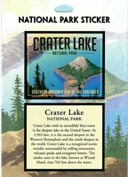 Impact Photographics Crater Lake National Park Passport Sticker Retro Ranger